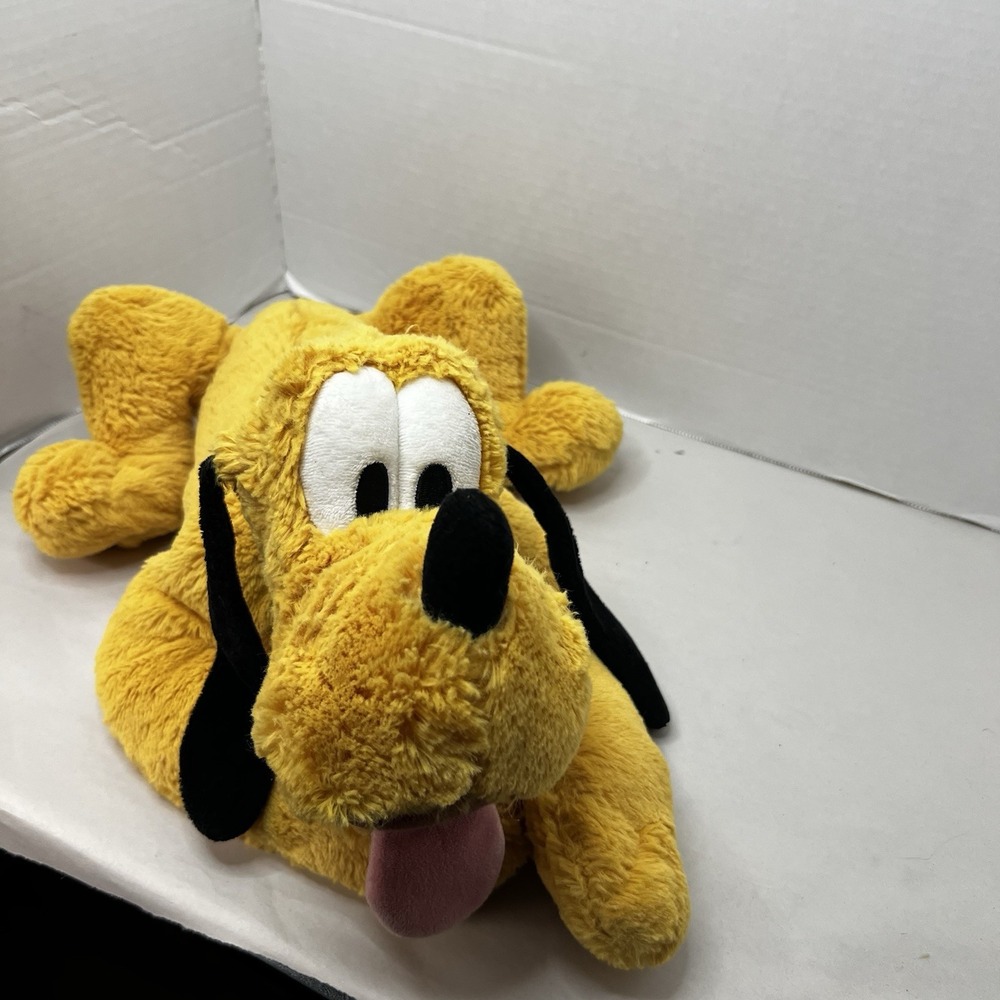 Vtg Disney Store Jumbo 20 inch Pluto World Pluto Plush Green Collar Authentic